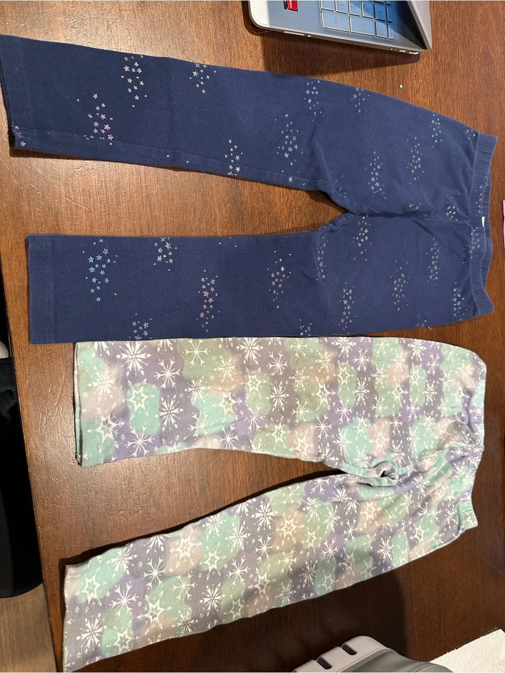 Disney Frozen Snowflake Leggings and Blue Star Leggings Girls 6/6X